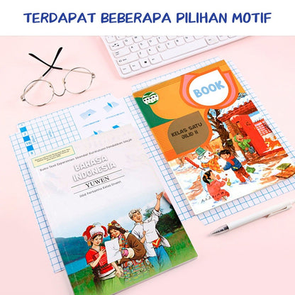 Aimilo Sampul Buku Plastik PVC Tahan Air Sampul Plastik Lks Film Pelindung Buku Tulis 10 Lembar