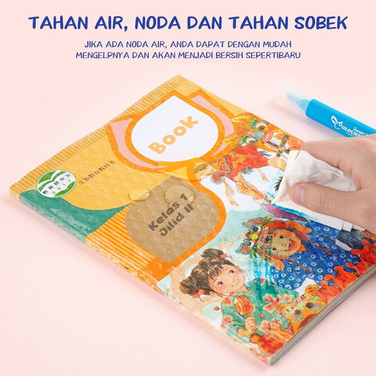Aimilo Sampul Buku Plastik PVC Tahan Air Sampul Plastik Lks Film Pelindung Buku Tulis 10 Lembar
