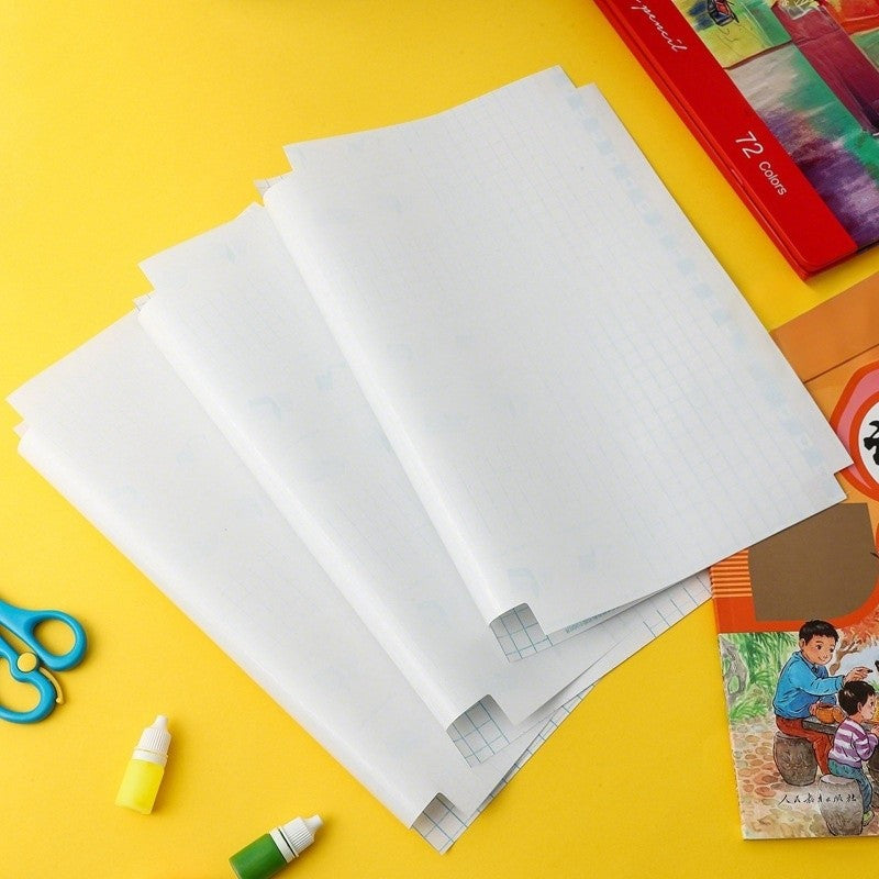 Aimilo Sampul Buku Plastik PVC Tahan Air Sampul Plastik Lks Film Pelindung Buku Tulis 10 Lembar