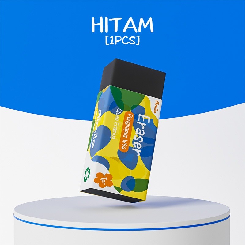 [READY] Aimilo Eraser / Penghapus Pensil Hitam Bebas PVC Bebas Debu Tidak Beracun Alat Tulis Sekolah