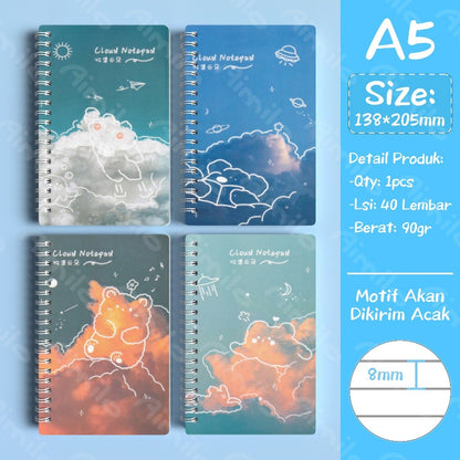 [READY] Aimilo Notebook Aesthetic Buku Diary 40 Lembar Buku Jurnal Buku Catatan Buku Note Stiker Buku Tulis Aesthetic Sekolah