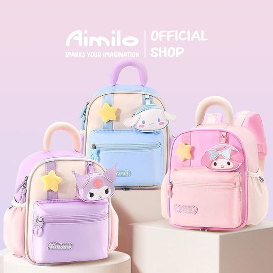 [READY] Aimilo Tas Fashion Ransel Anak Tas Sekolah Anak Perempuan Tas Anak TK/SD Kapasitas Besar Tahan Air Tebal Kado Anak
