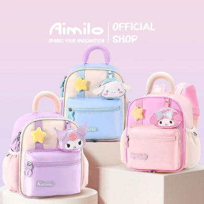 Aimilo Tas Fashion Ransel Anak Tas Sekolah Anak Perempuan Tas Anak TK/SD Kapasitas Besar Tahan Air Tebal Kado Anak