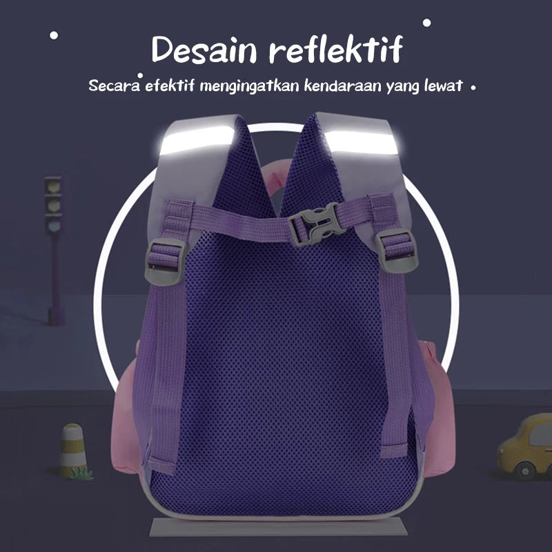 Aimilo Tas Fashion Ransel Anak Tas Sekolah Anak Perempuan Tas Anak TK/SD Kapasitas Besar Tahan Air Tebal Kado Anak