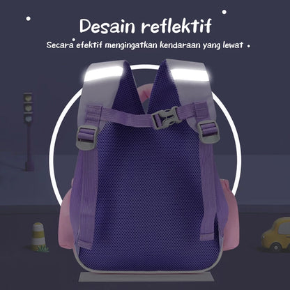 Aimilo Tas Fashion Ransel Anak Tas Sekolah Anak Perempuan Tas Anak TK/SD Kapasitas Besar Tahan Air Tebal Kado Anak