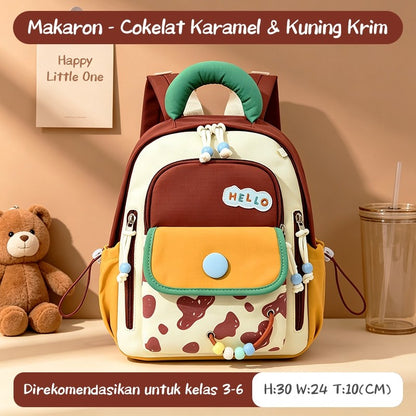 [READY] Aimilo Tas Fashion Ransel Anak Tas Sekolah Anak Perempuan Tas Anak TK/SD Kapasitas Besar Tahan Air Tebal Kado Anak