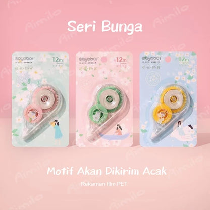 Aimilo Pita Koreksi 12m Correction Tape Halus Untuk Digunakan Cakupan Yang Mulus Alat Tulis