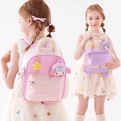 Aimilo Tas Fashion Ransel Anak Tas Sekolah Anak Perempuan Tas Anak TK/SD Kapasitas Besar Tahan Air Tebal Kado Anak