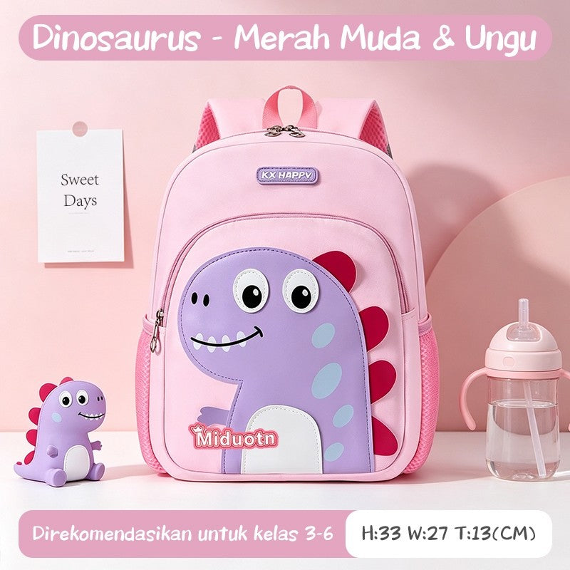 [READY] Aimilo Tas Sekolah Anak Laki Laki Perempuan Tk Sd Tas Ransel Kartun Lucu Tahan Air Untuk 3-6 Tahun