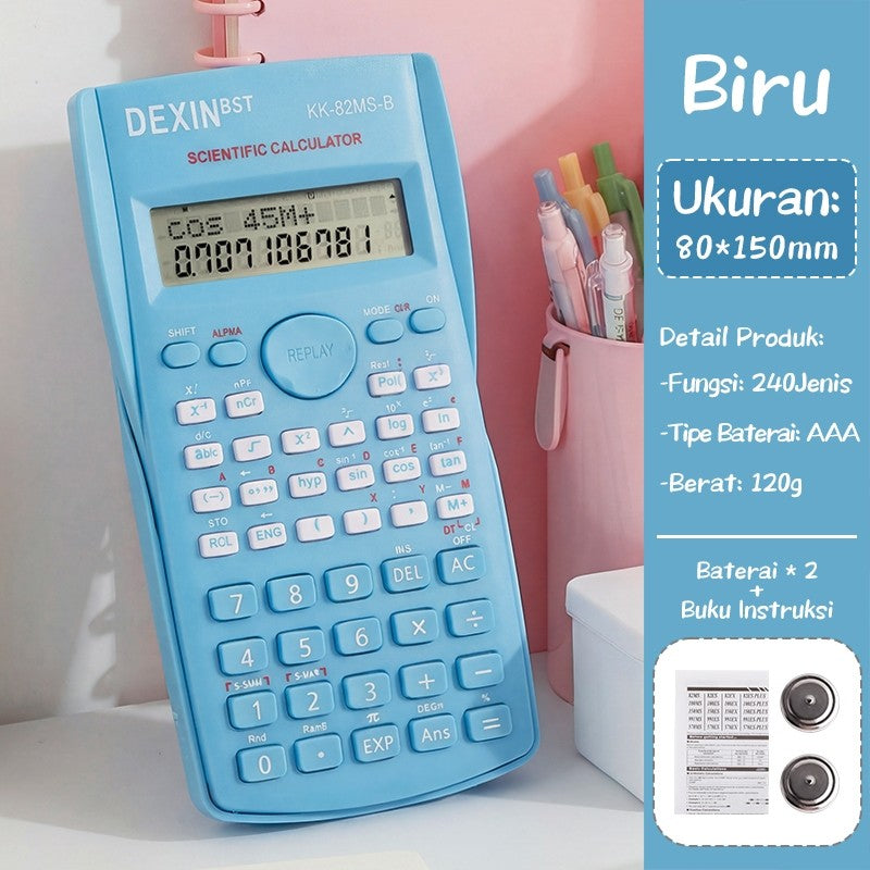 [READY] Aimilo Kalkulator Scientific Calculator 240 Fungsi Kalkulasi 4 Warna