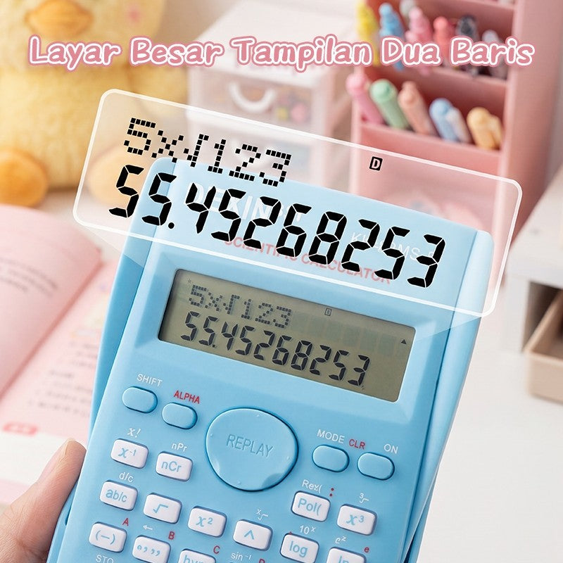 [READY] Aimilo Kalkulator Scientific Calculator 240 Fungsi Kalkulasi 4 Warna