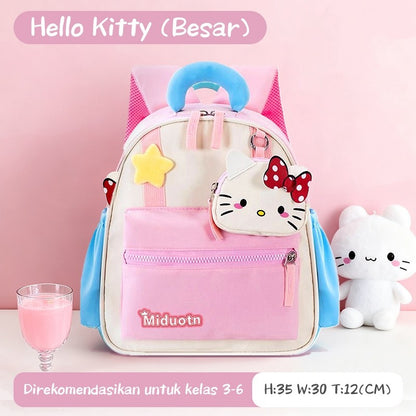 [READY] Aimilo Tas Fashion Ransel Anak Tas Sekolah Anak Perempuan Tas Anak TK/SD Kapasitas Besar Tahan Air Tebal Kado Anak