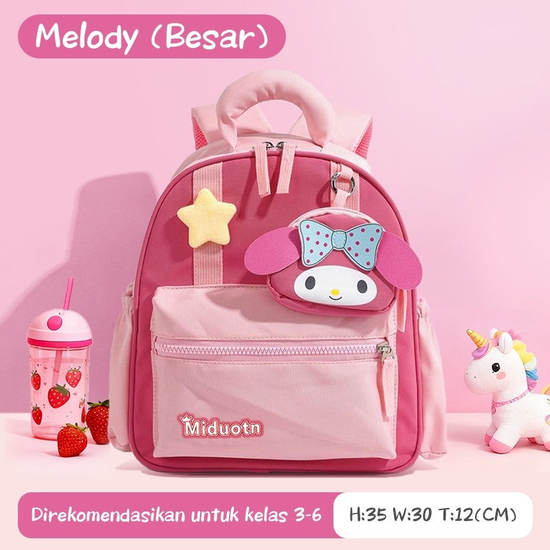 [READY] Aimilo Tas Fashion Ransel Anak Tas Sekolah Anak Perempuan Tas Anak TK/SD Kapasitas Besar Tahan Air Tebal Kado Anak