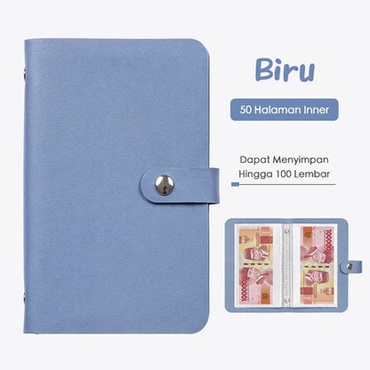 Aimilo Dompet Disiplin 100 Slot Dompet Nabung Tahan Air Pengatur Uang Bulanan Wallet Displin