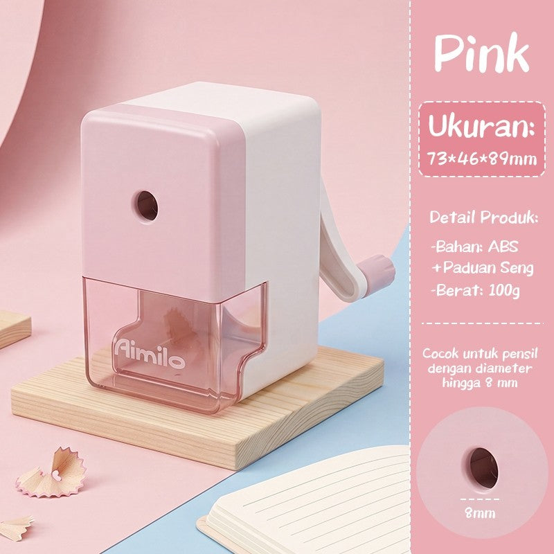 [READY] Aimilo Rautan Serutan Pensil Putar Hemat Tenaga & Cepat Raut Sharpener Pengserut Pensil Alat Tulis Sekolah