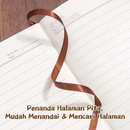 Aimilo Buku Catatan Notebook A5 Premium Buku Diary Aesthetic Cover Kulit Tahan Air Agenda Meeting 80 Lembar