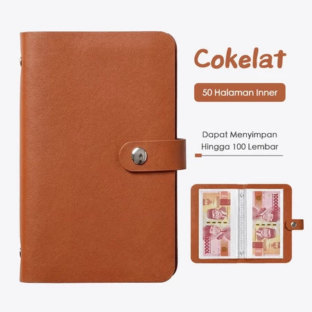 Aimilo Dompet Disiplin 100 Slot Dompet Nabung Tahan Air Pengatur Uang Bulanan Wallet Displin