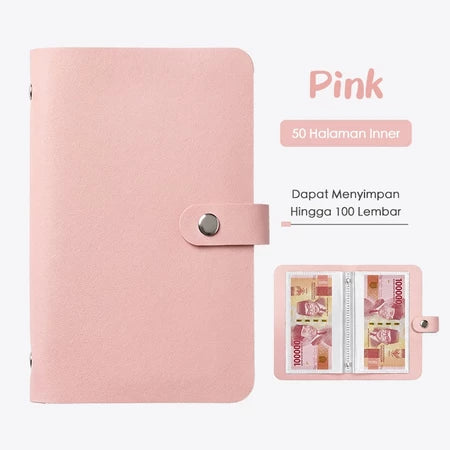 Aimilo Dompet Disiplin 100 Slot Dompet Nabung Tahan Air Pengatur Uang Bulanan Wallet Displin