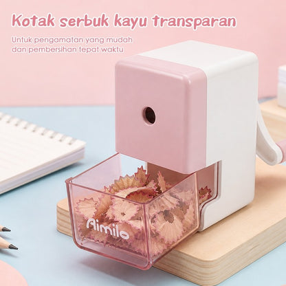[READY] Aimilo Rautan Serutan Pensil Putar Hemat Tenaga & Cepat Raut Sharpener Pengserut Pensil Alat Tulis Sekolah