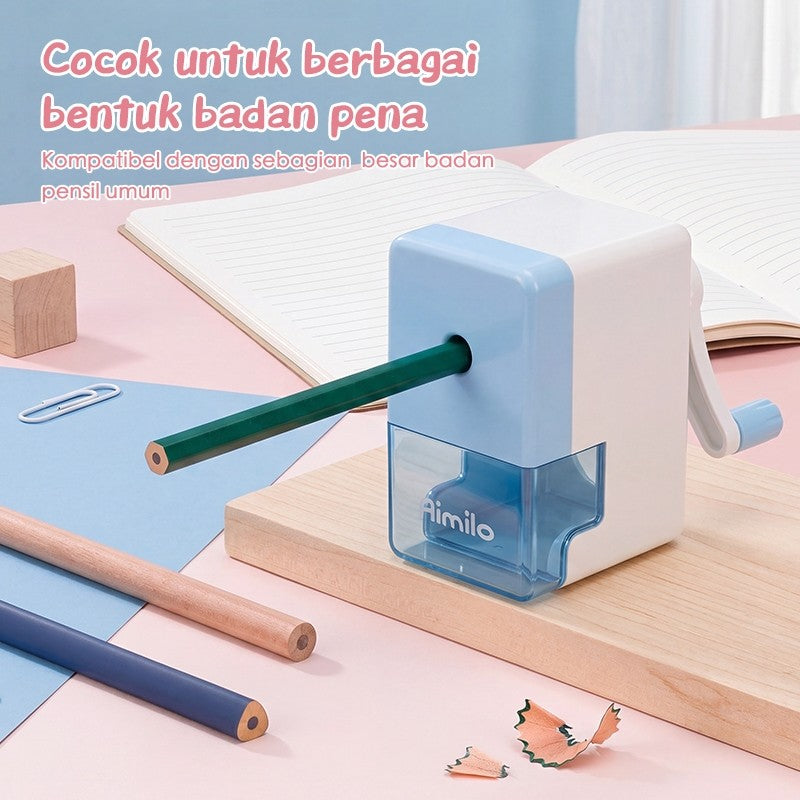 [READY] Aimilo Rautan Serutan Pensil Putar Hemat Tenaga & Cepat Raut Sharpener Pengserut Pensil Alat Tulis Sekolah