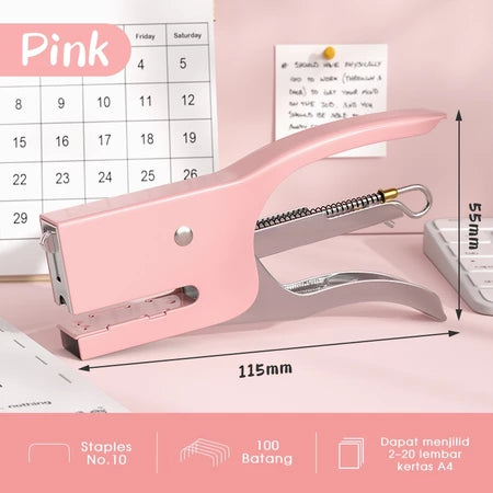 Aimilo Stepler Portable Staples No.10 Stapler Genggam 4 Warna Dapat Menjilid 20 Lembar