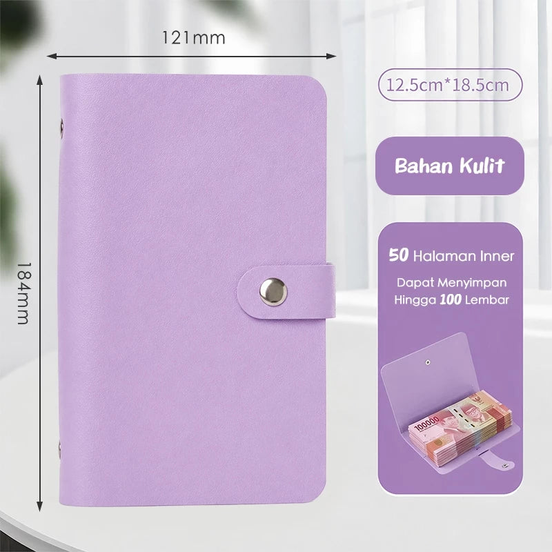 Aimilo Dompet Disiplin 100 Slot Dompet Nabung Tahan Air Pengatur Uang Bulanan Wallet Displin
