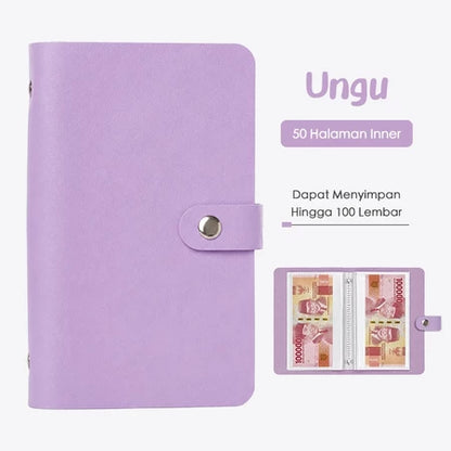 Aimilo Dompet Disiplin 100 Slot Dompet Nabung Tahan Air Pengatur Uang Bulanan Wallet Displin