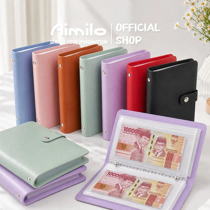 Aimilo Dompet Disiplin 100 Slot Dompet Nabung Tahan Air Pengatur Uang Bulanan Wallet Displin