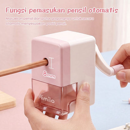 [READY] Aimilo Rautan Serutan Pensil Putar Hemat Tenaga & Cepat Raut Sharpener Pengserut Pensil Alat Tulis Sekolah