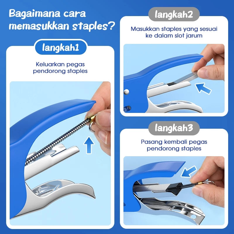 Aimilo Stepler Portable Staples No.10 Stapler Genggam 4 Warna Dapat Menjilid 20 Lembar