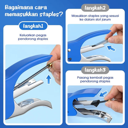 Aimilo Stepler Portable Staples No.10 Stapler Genggam 4 Warna Dapat Menjilid 20 Lembar