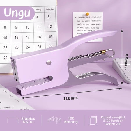 Aimilo Stepler Portable Staples No.10 Stapler Genggam 4 Warna Dapat Menjilid 20 Lembar