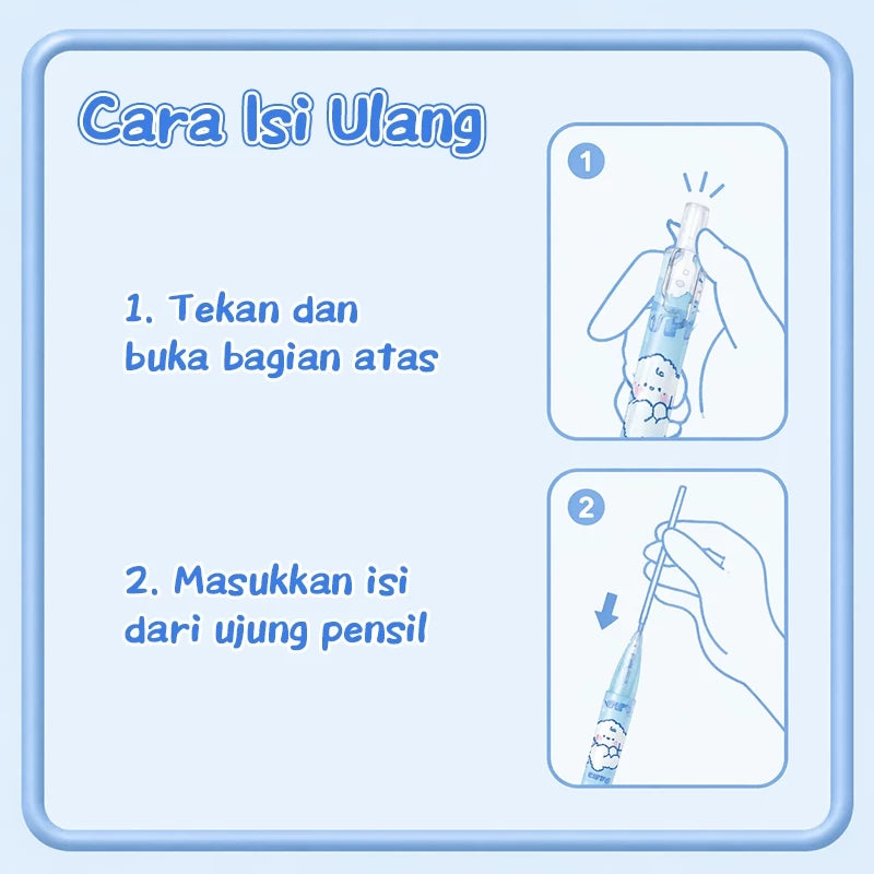 Aimilo Pensil Mekanik 0.5 mm Mechanical Pencil Set Isi Refill 20 Alat Tulis Sekolah