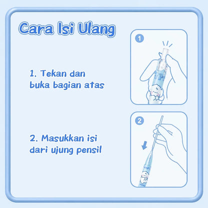 Aimilo Pensil Mekanik 0.5 mm Mechanical Pencil Set Isi Refill 20 Alat Tulis Sekolah
