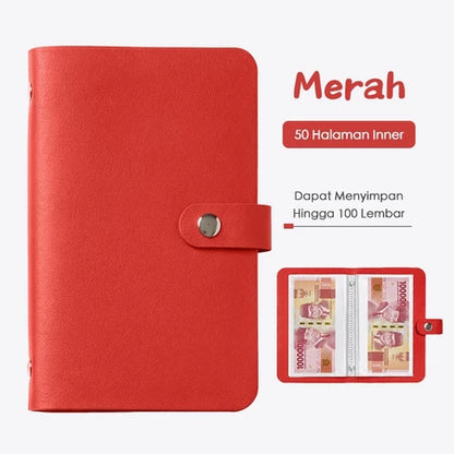 Aimilo Dompet Disiplin 100 Slot Dompet Nabung Tahan Air Pengatur Uang Bulanan Wallet Displin