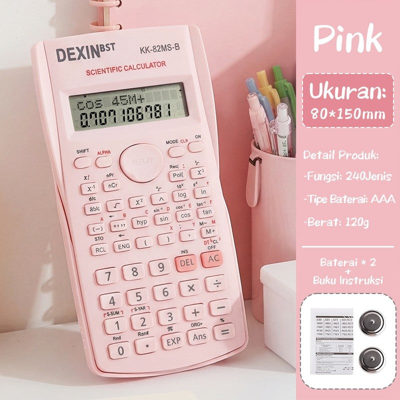[READY] Aimilo Kalkulator Scientific Calculator 240 Fungsi Kalkulasi 4 Warna