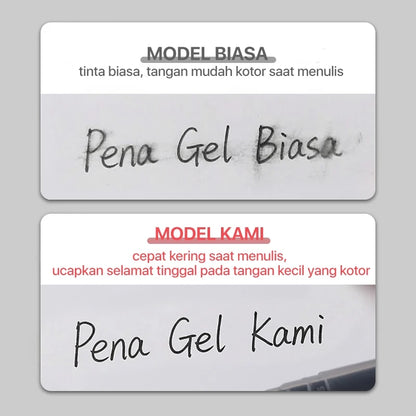 Aimilo Wholesale Gel Pen 20/50/100 PCS Pulpen Gel 0.5mm Berkapasitas Besar Tinta Cepat Kering 3 Warna