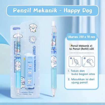 Aimilo Pensil Mekanik 0.5 mm Mechanical Pencil Set Isi Refill 20 Alat Tulis Sekolah