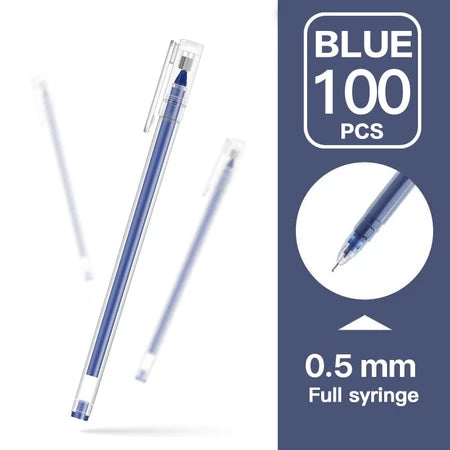 Aimilo Wholesale Gel Pen 20/50/100 PCS Pulpen Gel 0.5mm Berkapasitas Besar Tinta Cepat Kering 3 Warna