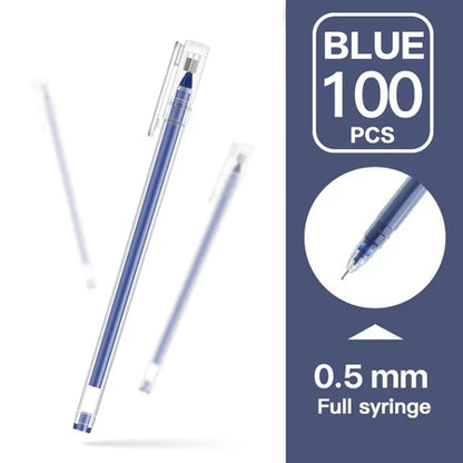 Aimilo Wholesale Gel Pen 20/50/100 PCS Pulpen Gel 0.5mm Berkapasitas Besar Tinta Cepat Kering 3 Warna