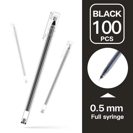 Aimilo Wholesale Gel Pen 20/50/100 PCS Pulpen Gel 0.5mm Berkapasitas Besar Tinta Cepat Kering 3 Warna