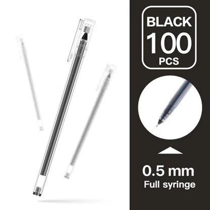 Aimilo Wholesale Gel Pen 20/50/100 PCS Pulpen Gel 0.5mm Berkapasitas Besar Tinta Cepat Kering 3 Warna