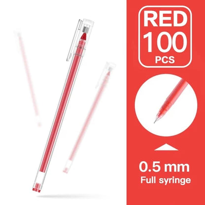 Aimilo Wholesale Gel Pen 20/50/100 PCS Pulpen Gel 0.5mm Berkapasitas Besar Tinta Cepat Kering 3 Warna