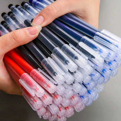 Aimilo Wholesale Gel Pen 20/50/100 PCS Pulpen Gel 0.5mm Berkapasitas Besar Tinta Cepat Kering 3 Warna