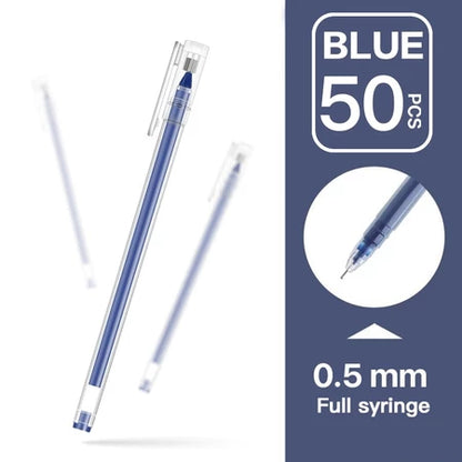 Aimilo Wholesale Gel Pen 20/50/100 PCS Pulpen Gel 0.5mm Berkapasitas Besar Tinta Cepat Kering 3 Warna