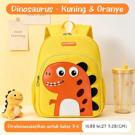 Aimilo Tas Ransel Sekolah Anak Laki Laki Perempuan Tas Anak TK&SD Tas Sekolah Dinosaurus Lucu Untuk 3-6 Tahun