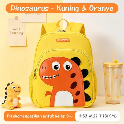 Aimilo Tas Ransel Sekolah Anak Laki Laki Perempuan Tas Anak TK&SD Tas Sekolah Dinosaurus Lucu Untuk 3-6 Tahun