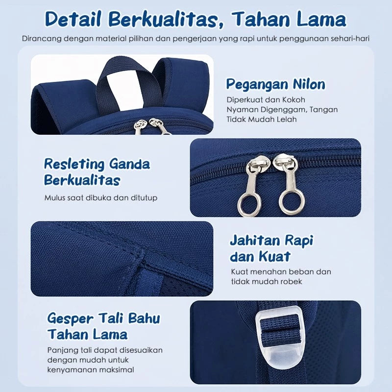Aimilo Tas Ransel Sekolah Anak Laki Laki Perempuan Tas Anak TK&SD Tas Sekolah Dinosaurus Lucu Untuk 3-6 Tahun