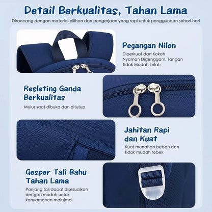 Aimilo Tas Ransel Sekolah Anak Laki Laki Perempuan Tas Anak TK&SD Tas Sekolah Dinosaurus Lucu Untuk 3-6 Tahun