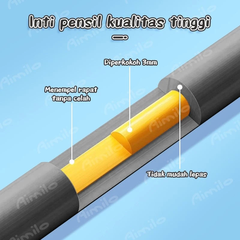 Aimilo Pensil Warna Tanpa 12/24 Warna Kayu Wood-Free Color Pencil